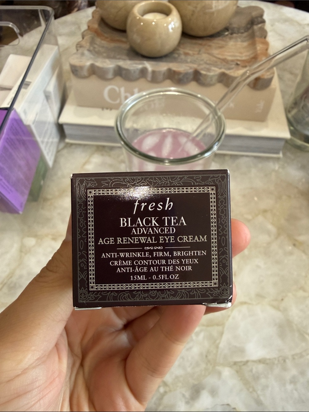 fresh Black Tea Advanced Age Renewal Eye Cream — dark brown